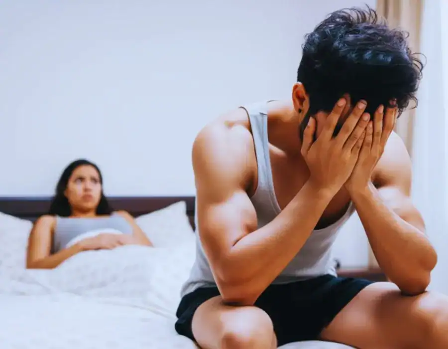 Image of upset man in need of erectile dysfunction treatment Littlehampton